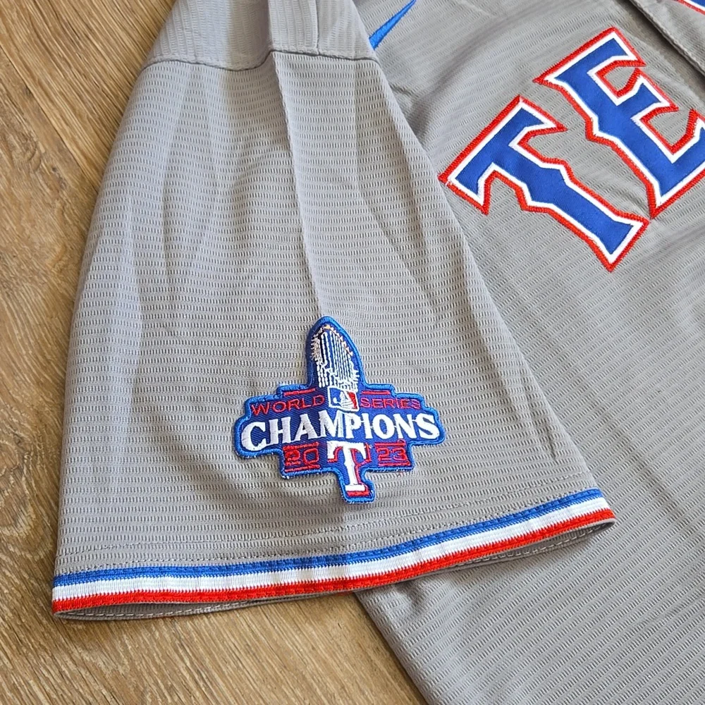 Nathaniel Lowe Texas Rangers Stitched WS Champs Mens L Large - Picture 6 of 12